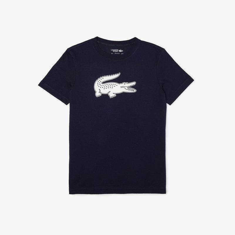 Crew Neck Crocodile Print Organic Cotton T-Shirt