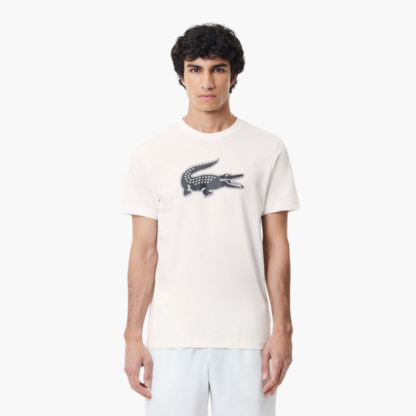 Crew Neck Crocodile Print Organic Cotton T-Shirt