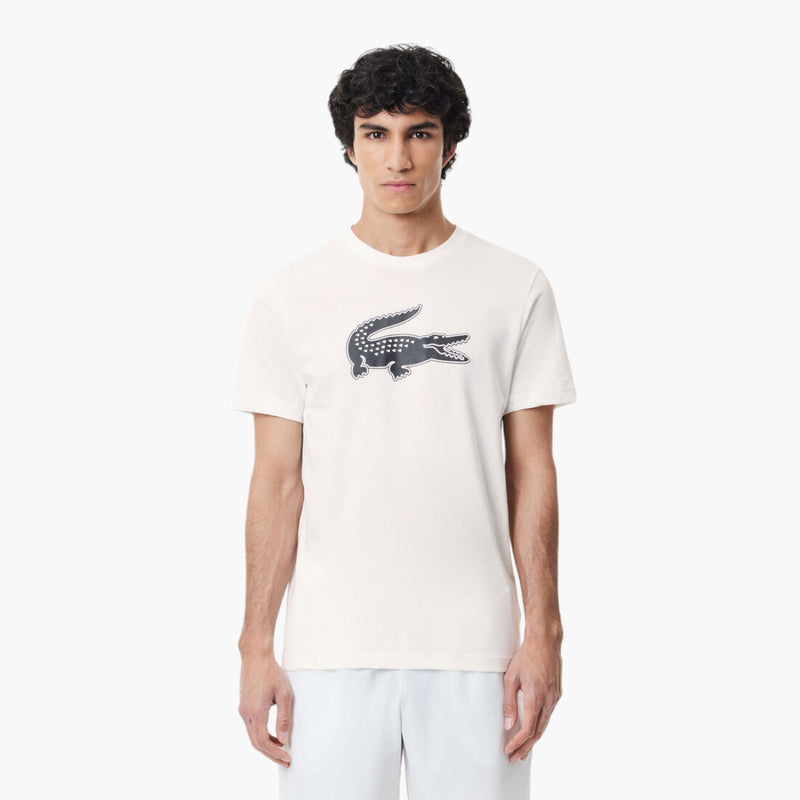 Crew Neck Crocodile Print Organic Cotton T-Shirt