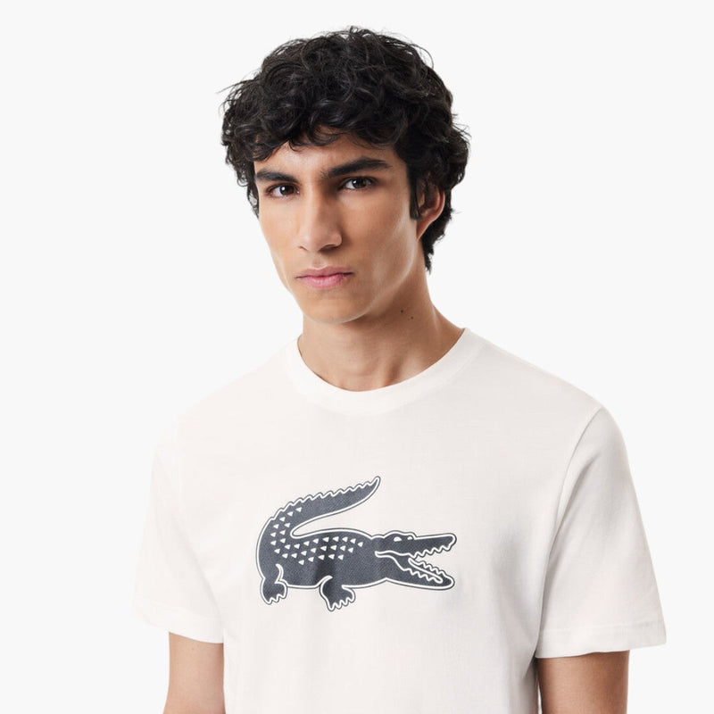 Crew Neck Crocodile Print Organic Cotton T-Shirt