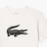 Crew Neck Crocodile Print Organic Cotton T-Shirt