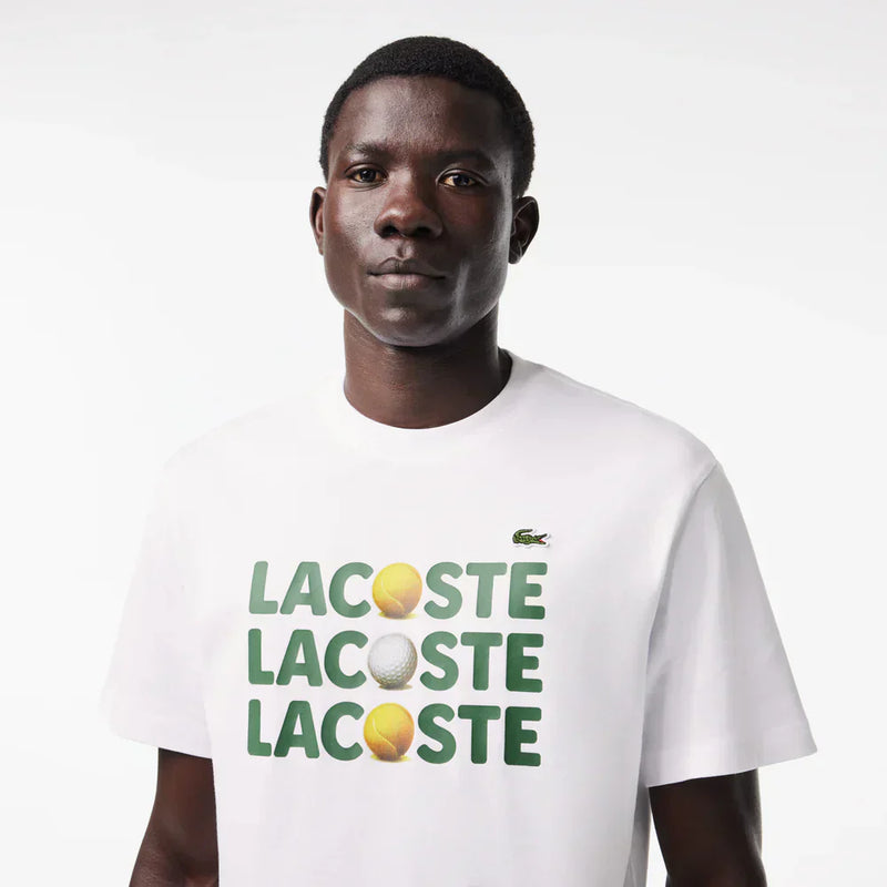 Lacoste Heavy Cotton Ball Print T-shirt
