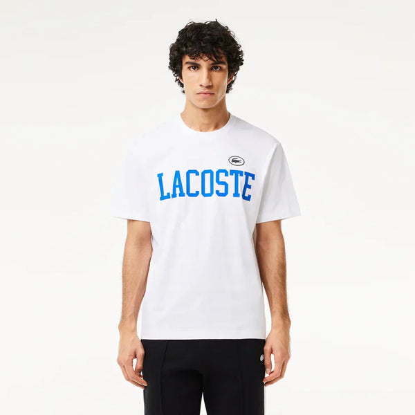 Lacoste Cotton Contrast Print and Badge T-shirt