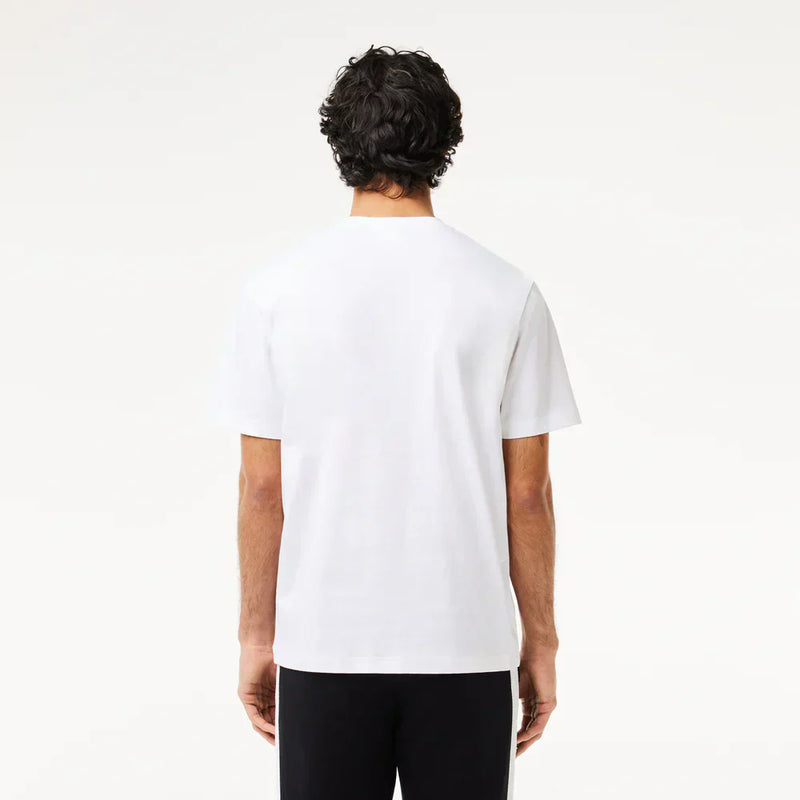 Lacoste Cotton Contrast Print and Badge T-shirt