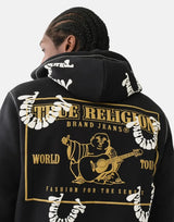 True Religion Allover Puff Hooded Sweatshirt