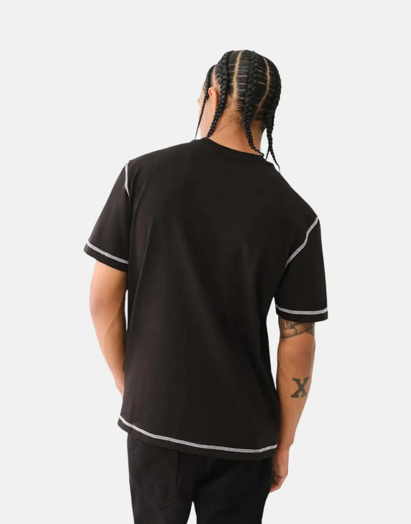 True Religion Flatlock Black T-Shirt