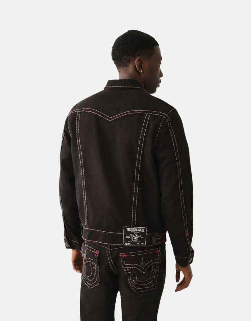 True Religion Jimmy Pikstitch Black Jacket