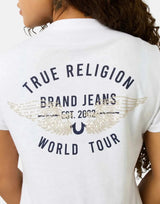 True Religion Retro Crystal Wing White T-Shirt