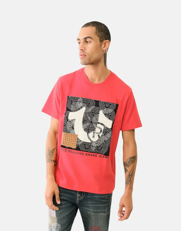 True Religion Sashiko Washed Red T-Shirt