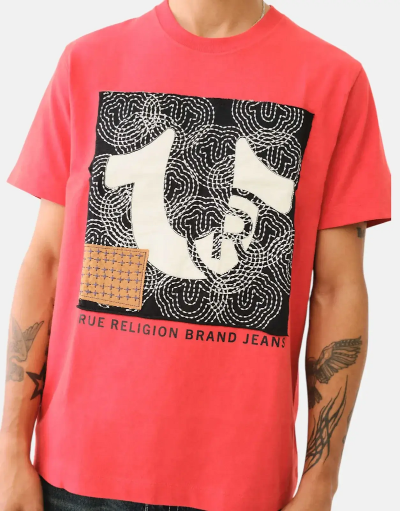 True Religion Sashiko Washed Red T-Shirt