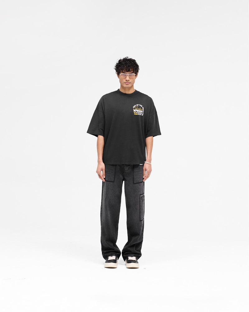 Out Of The Shadows T-Shirt - Stained Black