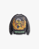 Represent X Iron Maiden Number Of The Beast Long Sleeve T-Shirt - Sunfade Grey