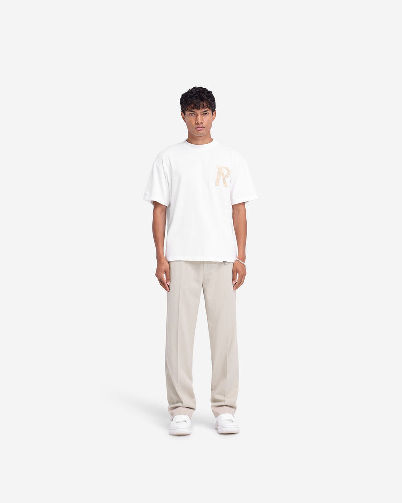 Masking Tape Initial T-Shirt - Flat White