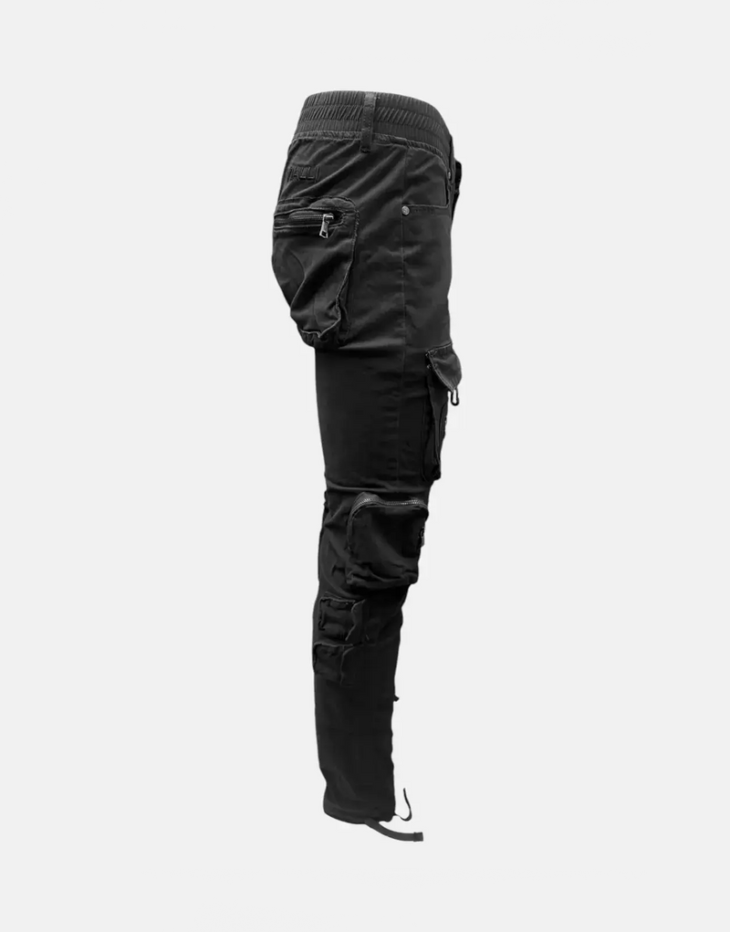 Vialli Captain Black Cargo Pants