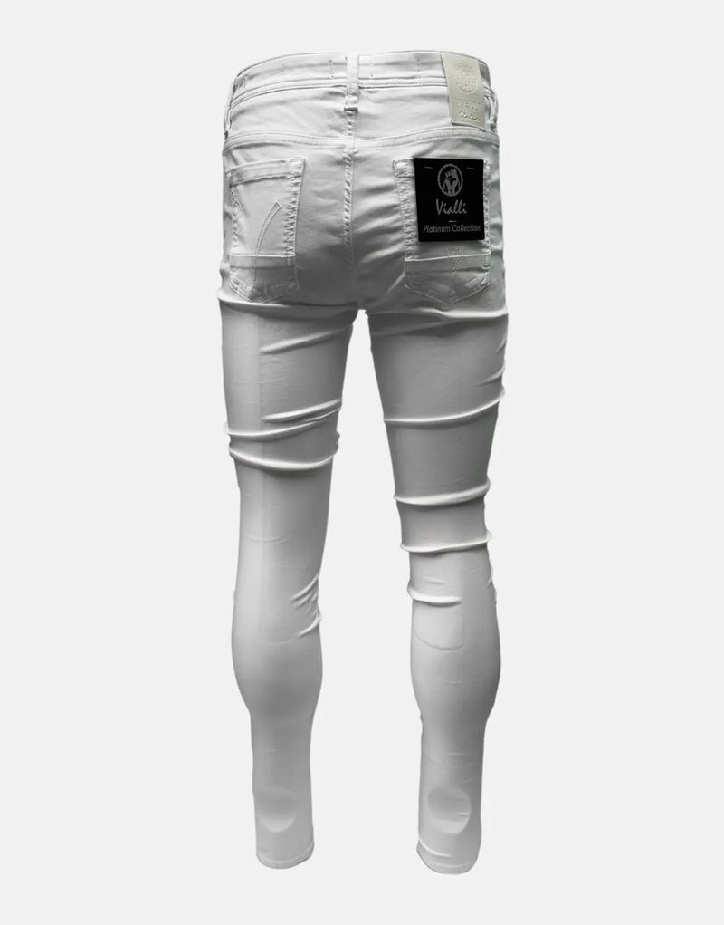 Vialli Juckichine Ultra-Fit White Jeans