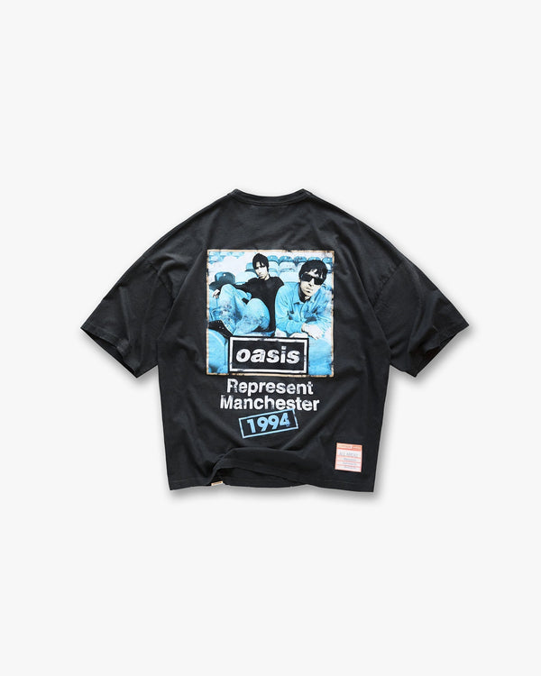 Represent X Oasis Maine Road T-Shirt - Washed Black
