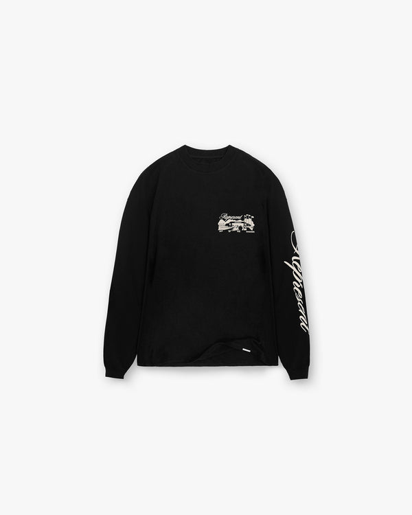 Raceway Long Sleeve T-Shirt - Jet Black