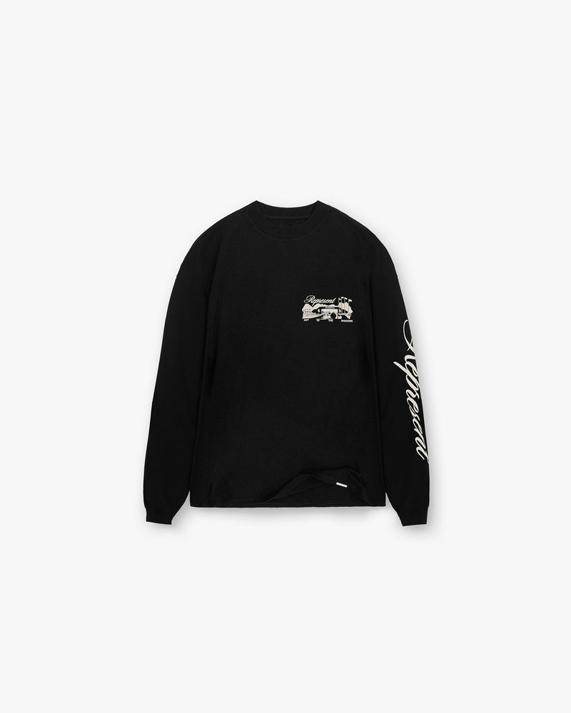 Raceway Long Sleeve T-Shirt - Jet Black