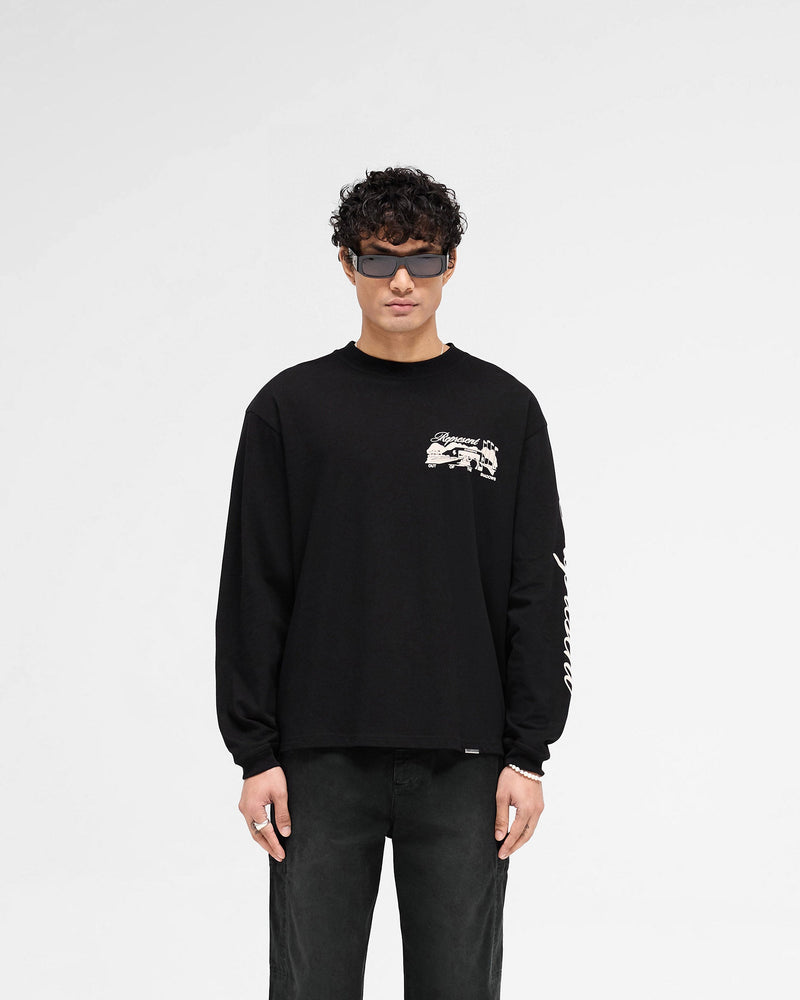 Raceway Long Sleeve T-Shirt - Jet Black
