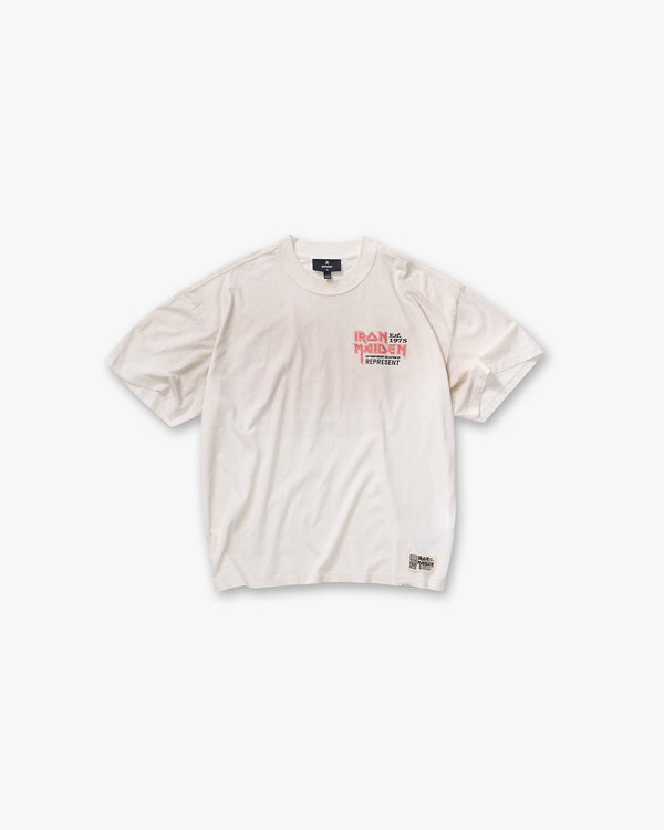 Represent X Iron Maiden Anniversary T-Shirt - Washed Ecru