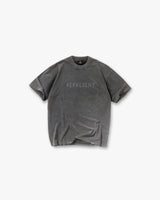 Embroidered Serif Logo T-Shirt - Vintage Grey