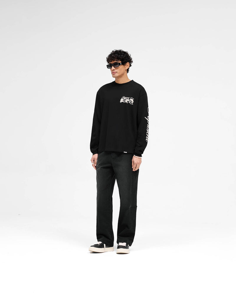 Raceway Long Sleeve T-Shirt - Jet Black