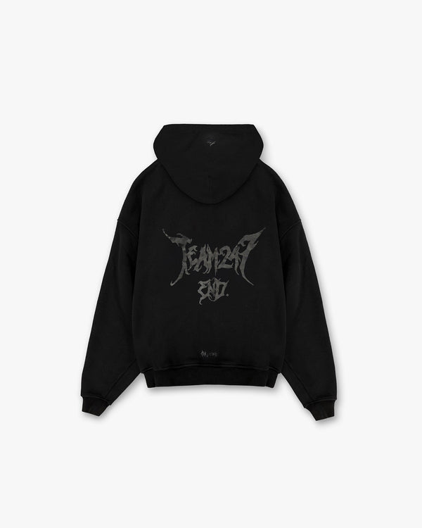 Team 247 X END Oversized Hoodie - Jet Black