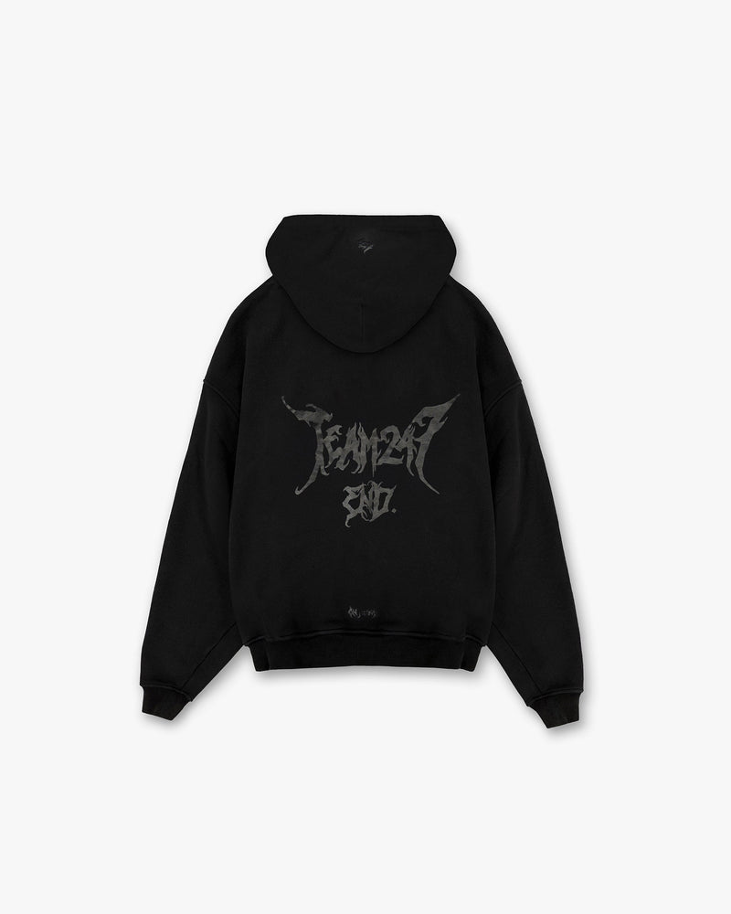 Team 247 X END Oversized Hoodie - Jet Black