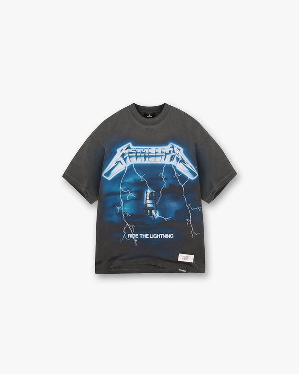 Represent X Metallica Ride The Lightning T-Shirt - Vintage Grey