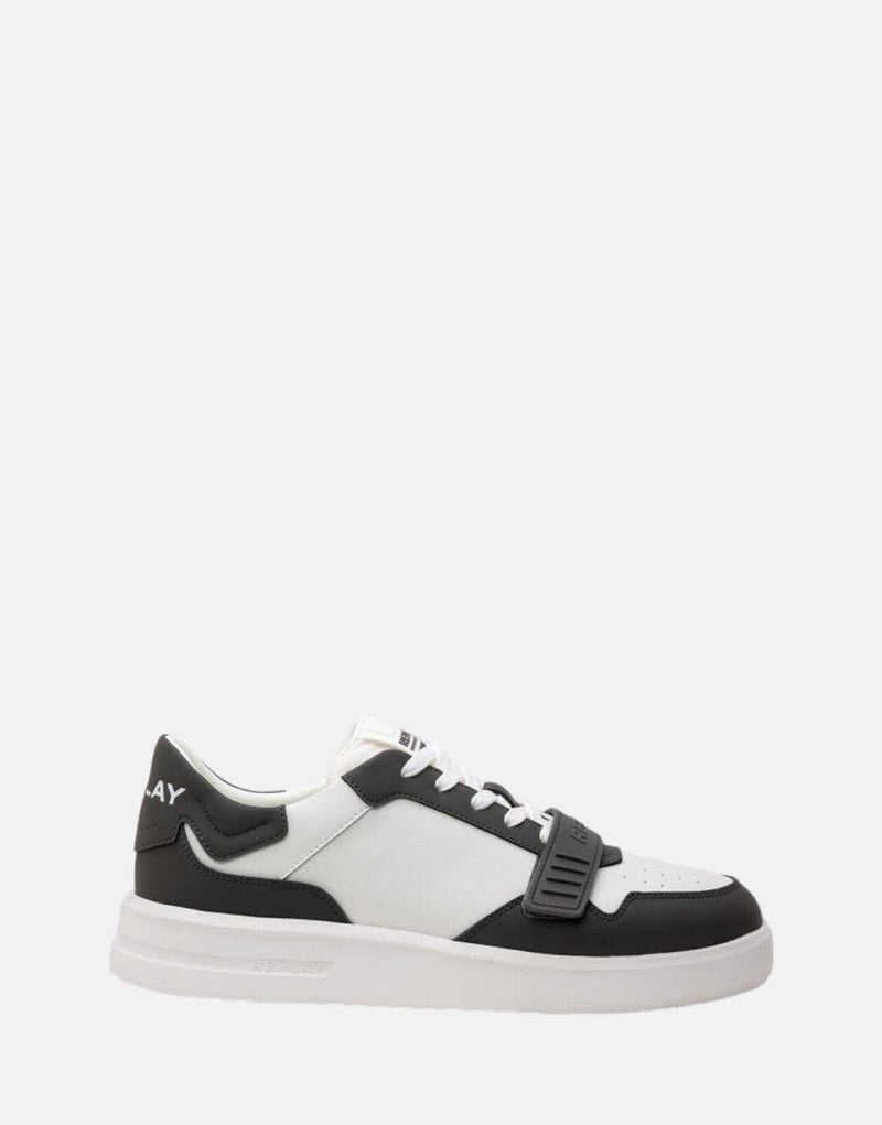 Replay University M Velcro White/DkGrey Sneakers