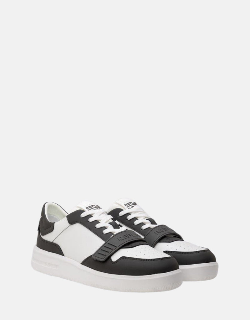 Replay University M Velcro White/DkGrey Sneakers