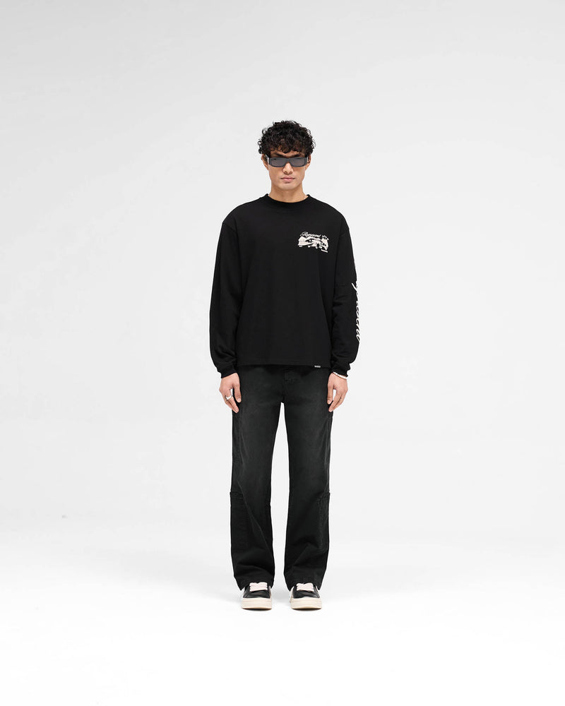 Raceway Long Sleeve T-Shirt - Jet Black