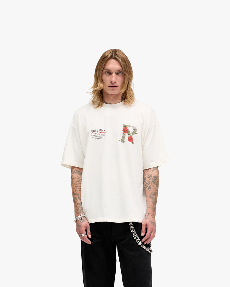 Represent X Guns N' Roses Tour T-Shirt - Flat White