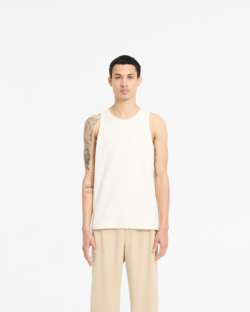 Waffle Vest - Antique White