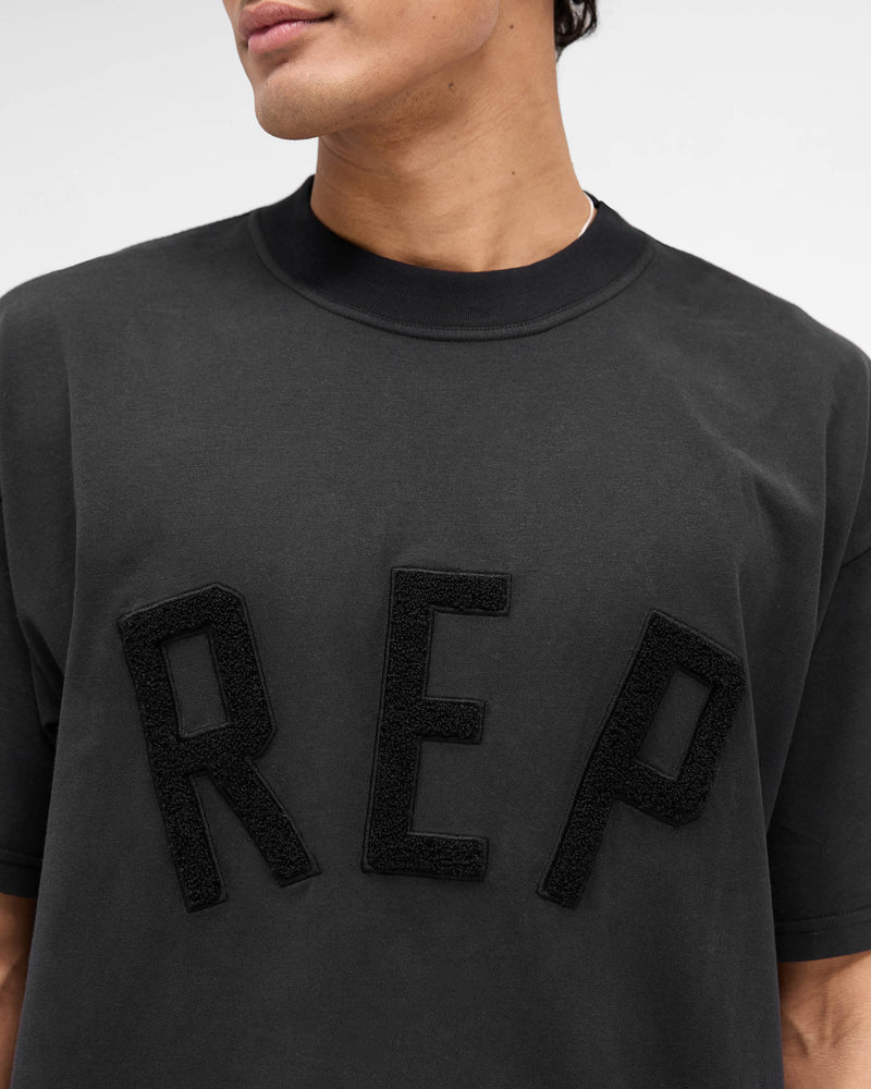 Rep Applique T-Shirt - Off Black