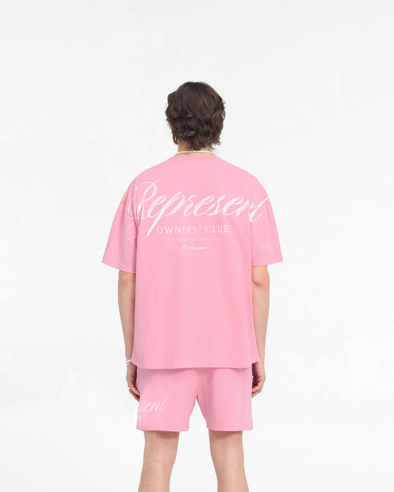Represent Owners Club Script T-Shirt - Pink