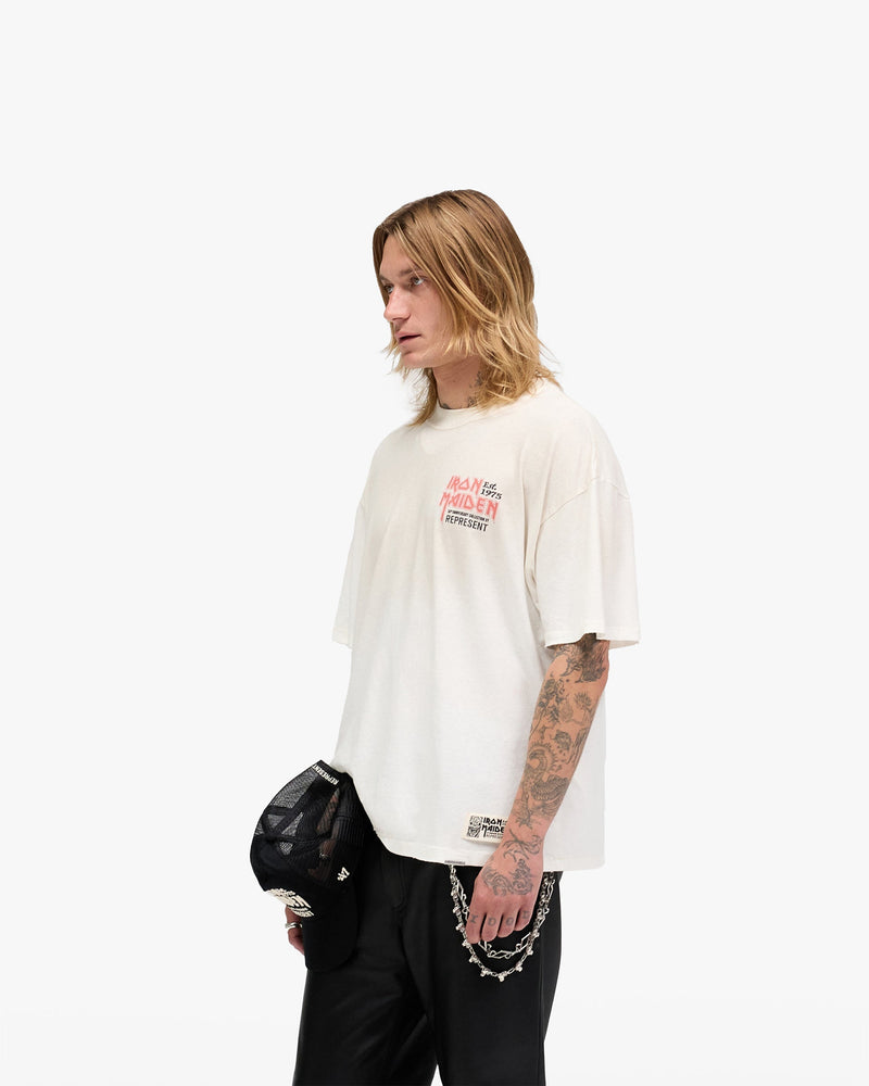 Represent X Iron Maiden Anniversary T-Shirt - Washed Ecru