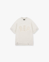 Rep Applique T-Shirt - Cream Marl