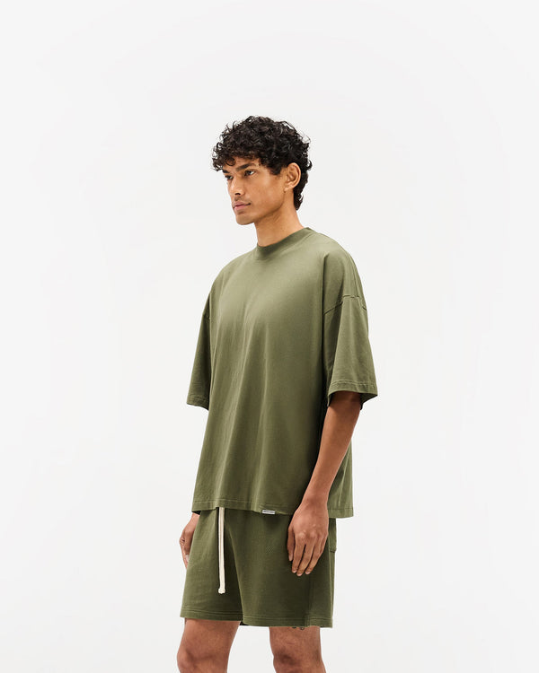 Initial Boxy T-Shirt - Army Green