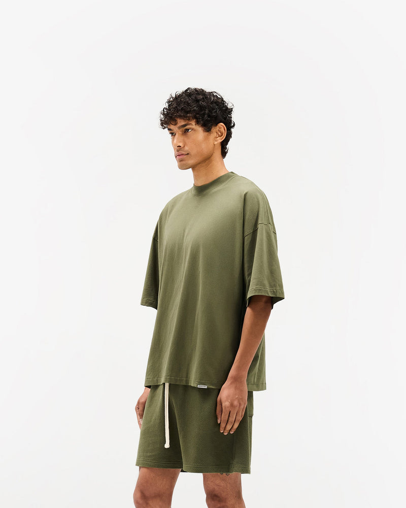 Initial Boxy T-Shirt - Army Green