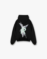 Archangel Initial Hoodie - Jet Black