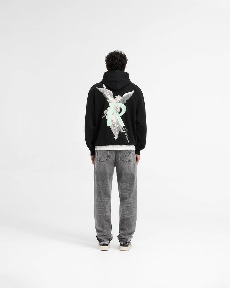 Archangel Initial Hoodie - Jet Black